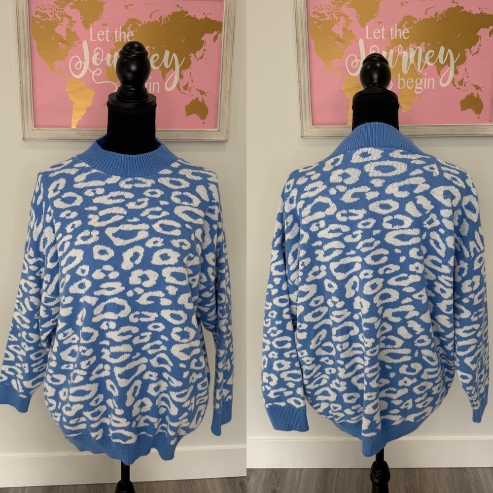 In The Style Leopard Print Oversized Women's Sweater (6/8)